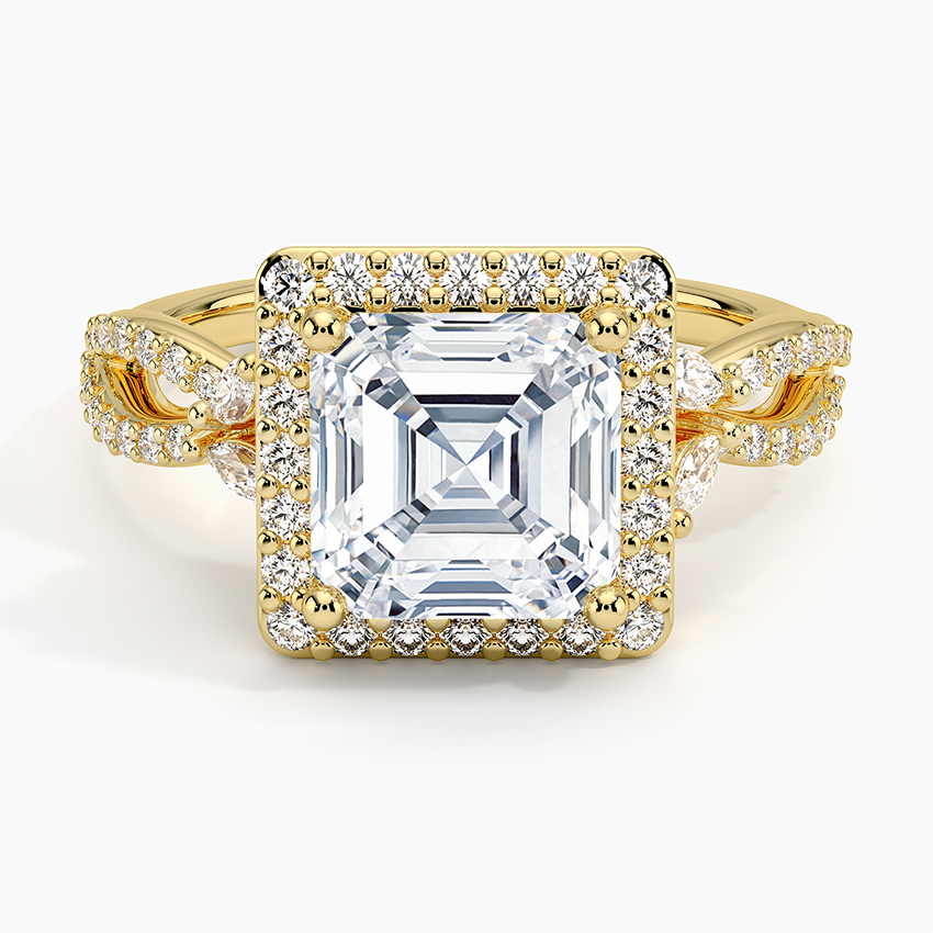 Luxe Willow Halo Diamond Ring (2/5 ct. tw.) - Asscher Cut Center Stone