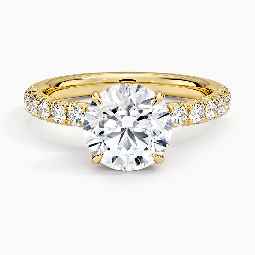 Luxe Amelie Diamond Ring (3/8 ct. tw.) - Round Center Stone