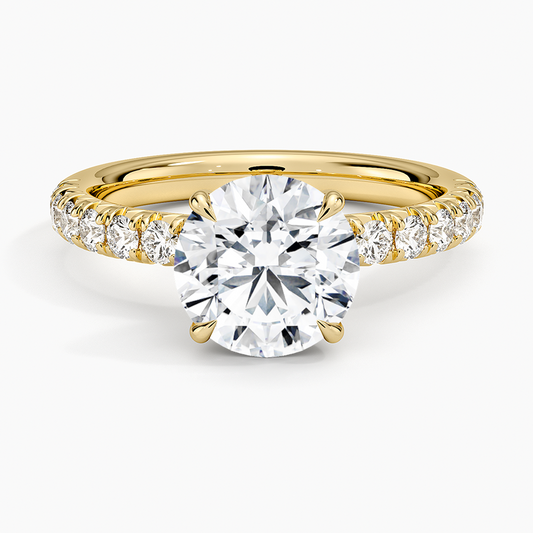 Luxe Amelie Diamond Ring (3/8 ct. tw.) - Round Center Stone