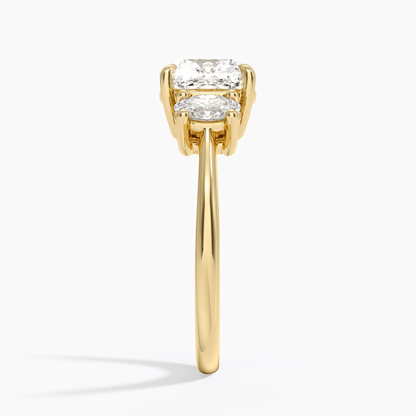 Oval-Cut Three Stone Diamond Ring (1/2 ct. tw.) - Cushion Cut Center Stone