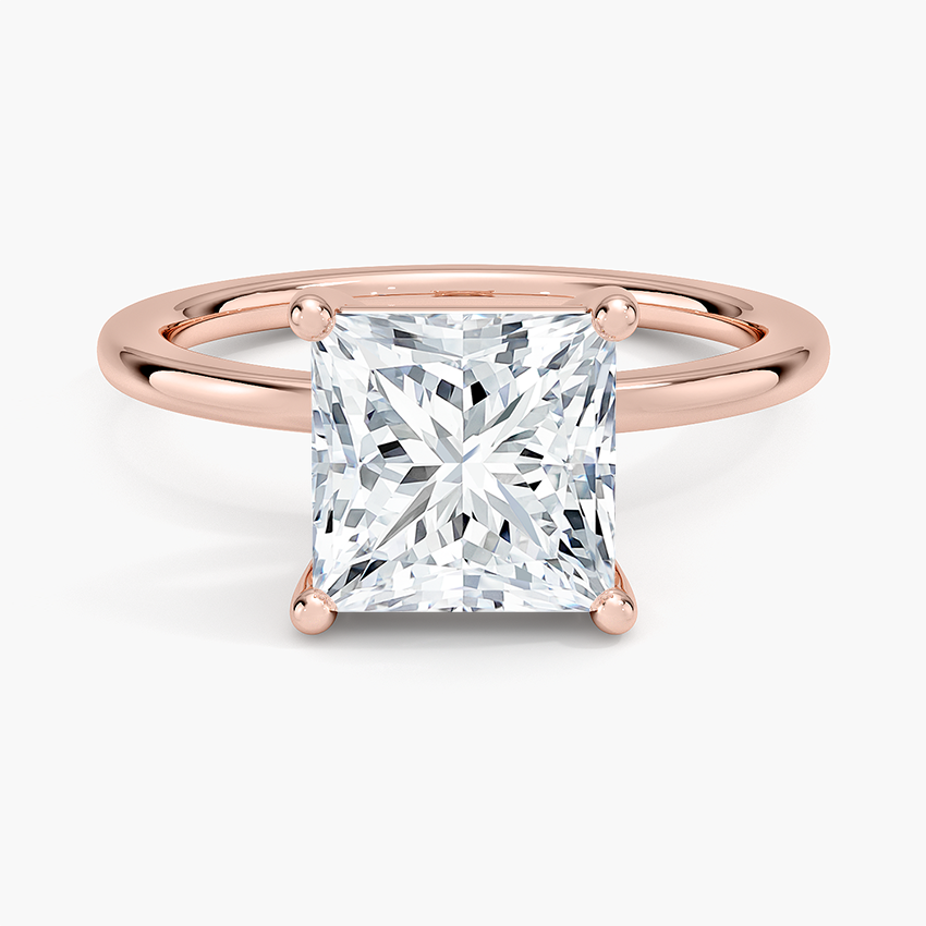 Perfect Fit 1.4mm Solitaire Ring - Princess Cut Center Stone