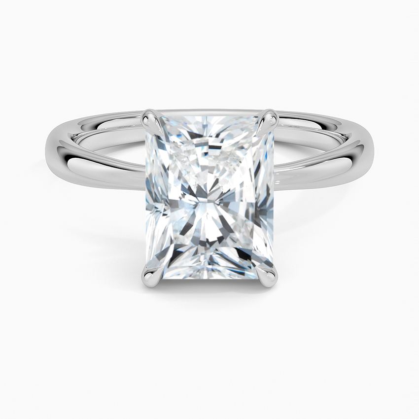 Freesia 2.7mm Solitaire Ring - Radiant Cut Center Stone
