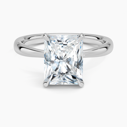 Freesia 2.7mm Solitaire Ring - Radiant Cut Center Stone