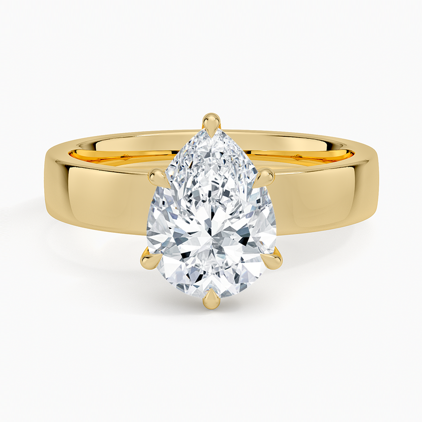 Peyton 4mm Solitaire Ring - Pear Center Stone