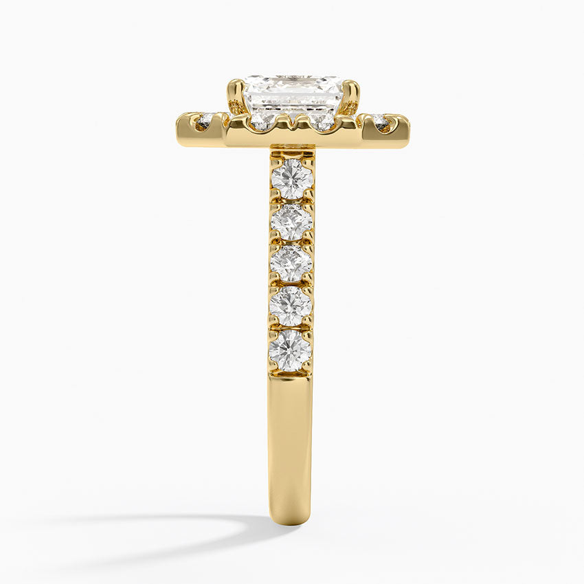 Adele Halo Diamond Ring - Asscher Cut Center Stone