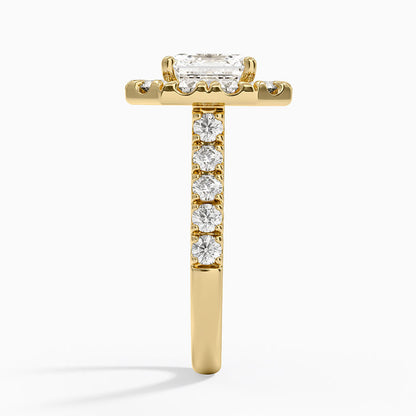 Adele Halo Diamond Ring - Asscher Cut Center Stone