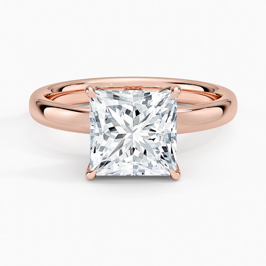 Elodie 2.5mm Solitaire Ring - Princess Cut Center Stone