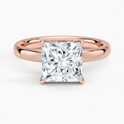 Elodie 2.5mm Solitaire Ring - Princess Cut Center Stone