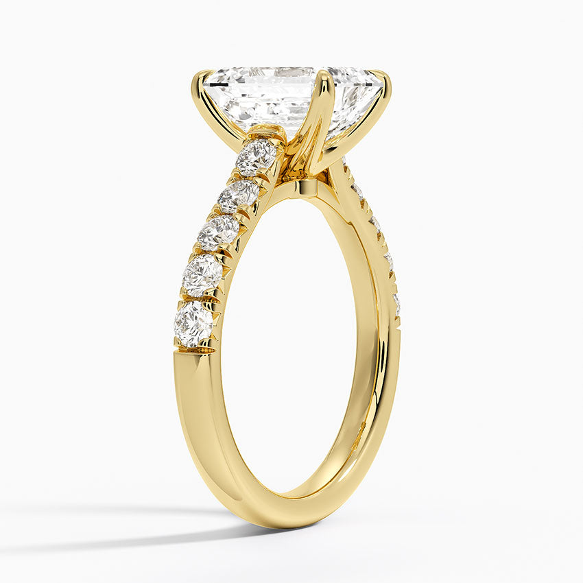 Anthology Half Coverage Diamond Ring (1/2 ct. tw.) - Emerald Cut Center Stone