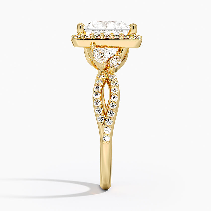 Luxe Willow Halo Diamond Ring (2/5 ct. tw.) - Princess Cut Center Stone