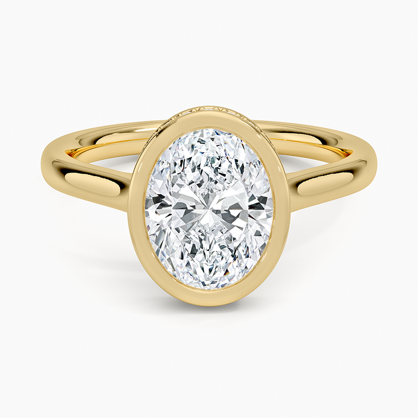 Luna Hidden Halo Diamond Ring - Oval Center Stone