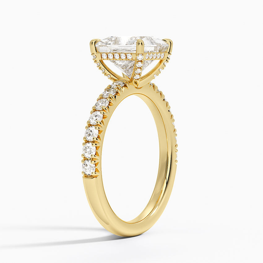 Olympia Half Coverage Diamond Ring (1/2 ct. tw.) - Princess Cut Center Stone