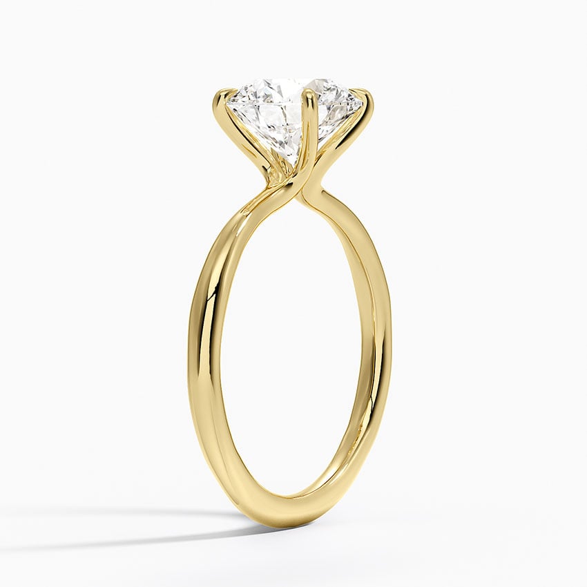 Freesia 2mm Solitaire Ring - Round Center Stone
