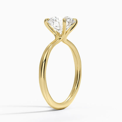 Freesia 2mm Solitaire Ring - Round Center Stone