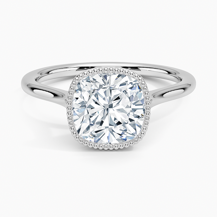 Margot Bezel Ring - Cushion Cut Center Stone