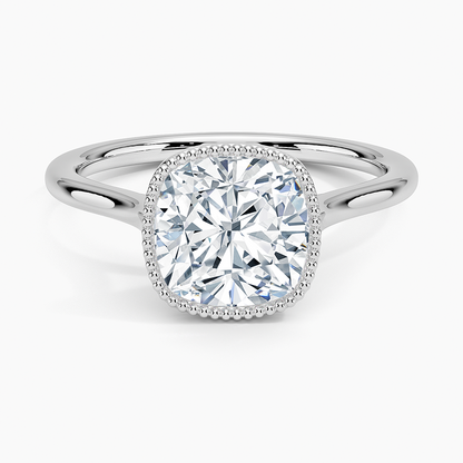 Margot Bezel Ring - Cushion Cut Center Stone