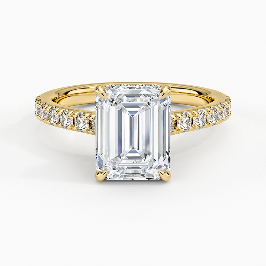Grand Lissome Diamond Ring - Emerald Cut Center Stone