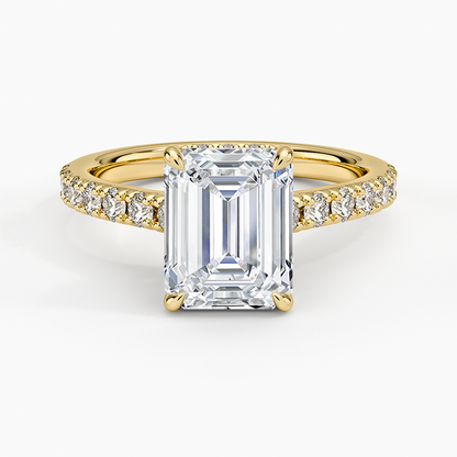 Grand Lissome Diamond Ring - Emerald Cut Center Stone