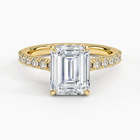 Grand Lissome Diamond Ring - Emerald Cut Center Stone