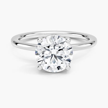 Perfect Fit 1.4mm Solitaire Ring - Round Center Stone