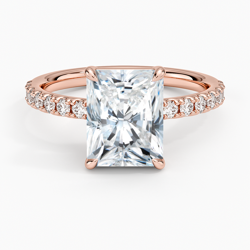Dara Low-Profile Diamond Ring - Radiant Cut Center Stone