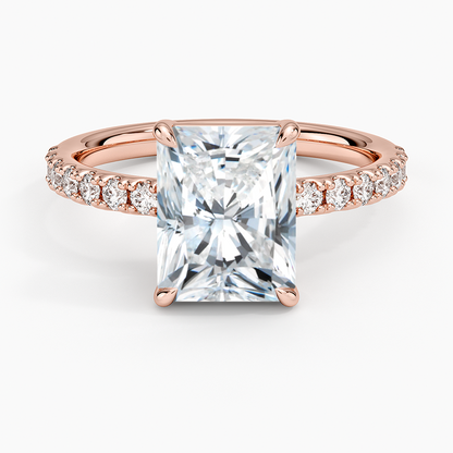 Dara Low-Profile Diamond Ring - Radiant Cut Center Stone