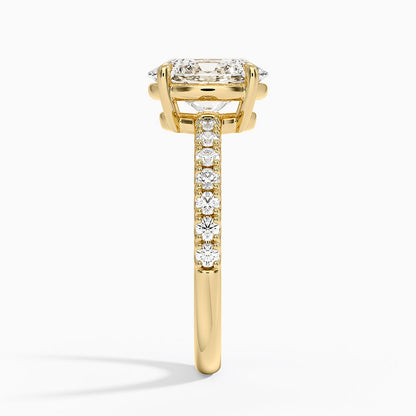 Dara Low-Profile Diamond Ring - Oval Center Stone