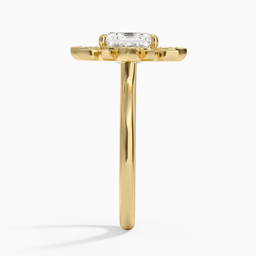 Fiore Halo Diamond Ring (1/4 ct. tw.) - Asscher Cut Center Stone
