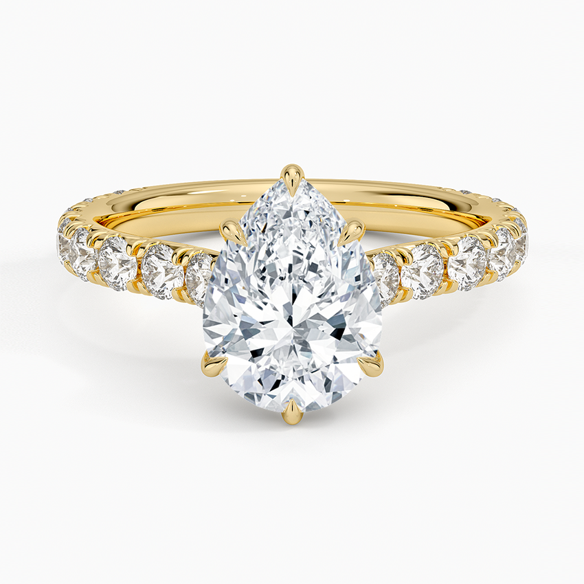 Anthology Three-Quarter Coverage Diamond Ring (7/8 ct. tw.) - Pear Center Stone