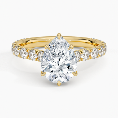Anthology Three-Quarter Coverage Diamond Ring (7/8 ct. tw.) - Pear Center Stone