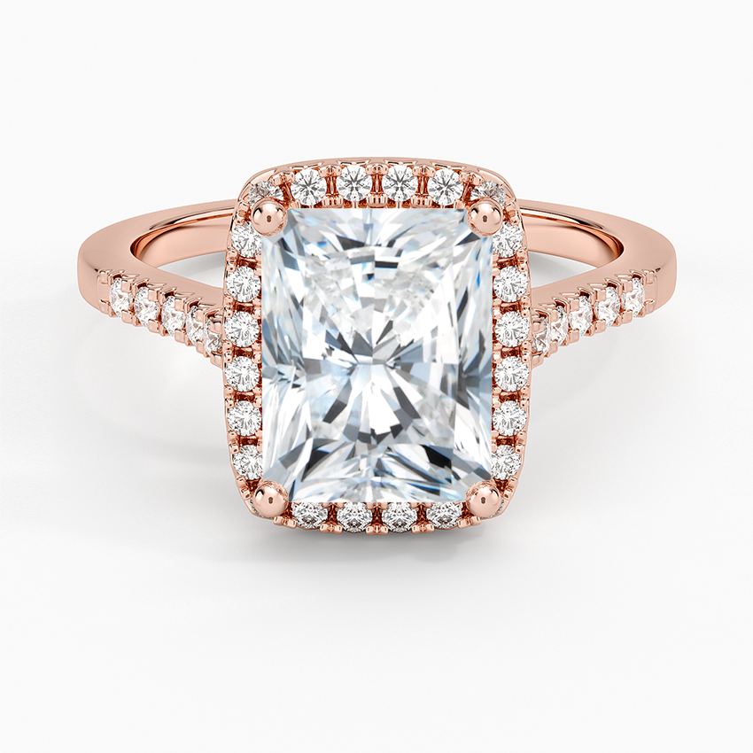 Odessa Halo Diamond Ring (1/5 ct. tw.) - Radiant Cut Center Stone
