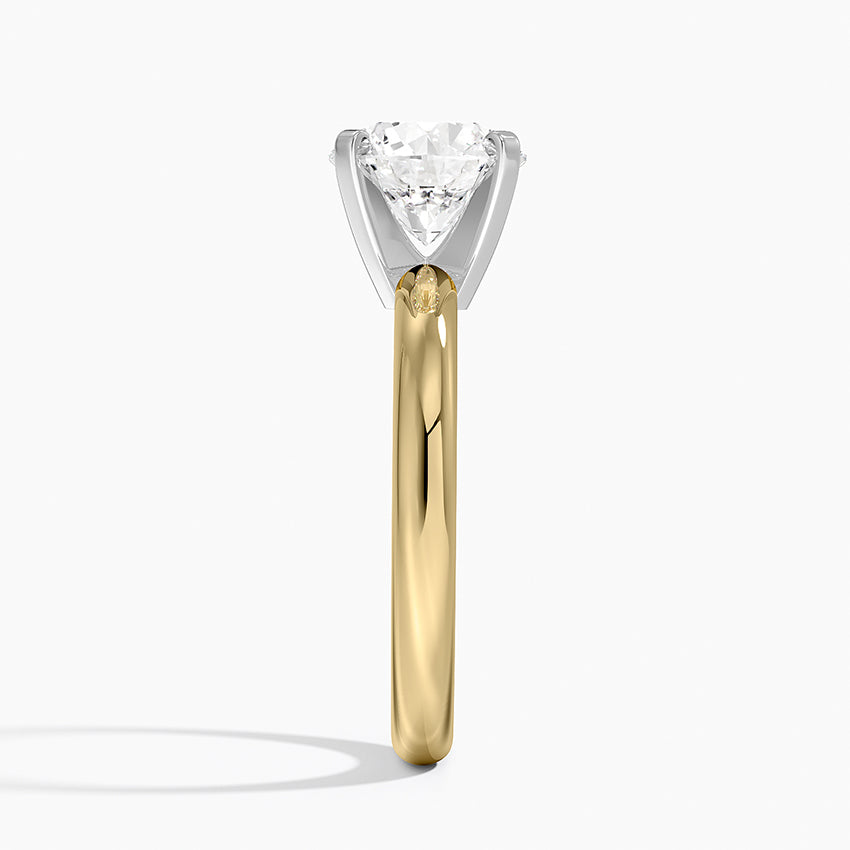 Comfort Fit 2.5mm Ring - Round Cut Center Stone