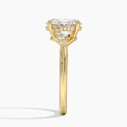 Chamise Hidden Halo Diamond Ring - Oval Center Stone