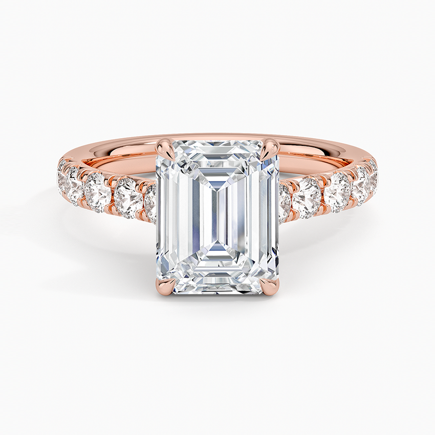 Anthology Half Coverage Diamond Ring (1/2 ct. tw.) - Emerald Cut Center Stone