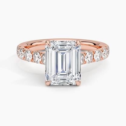 Anthology Half Coverage Diamond Ring (1/2 ct. tw.) - Emerald Cut Center Stone