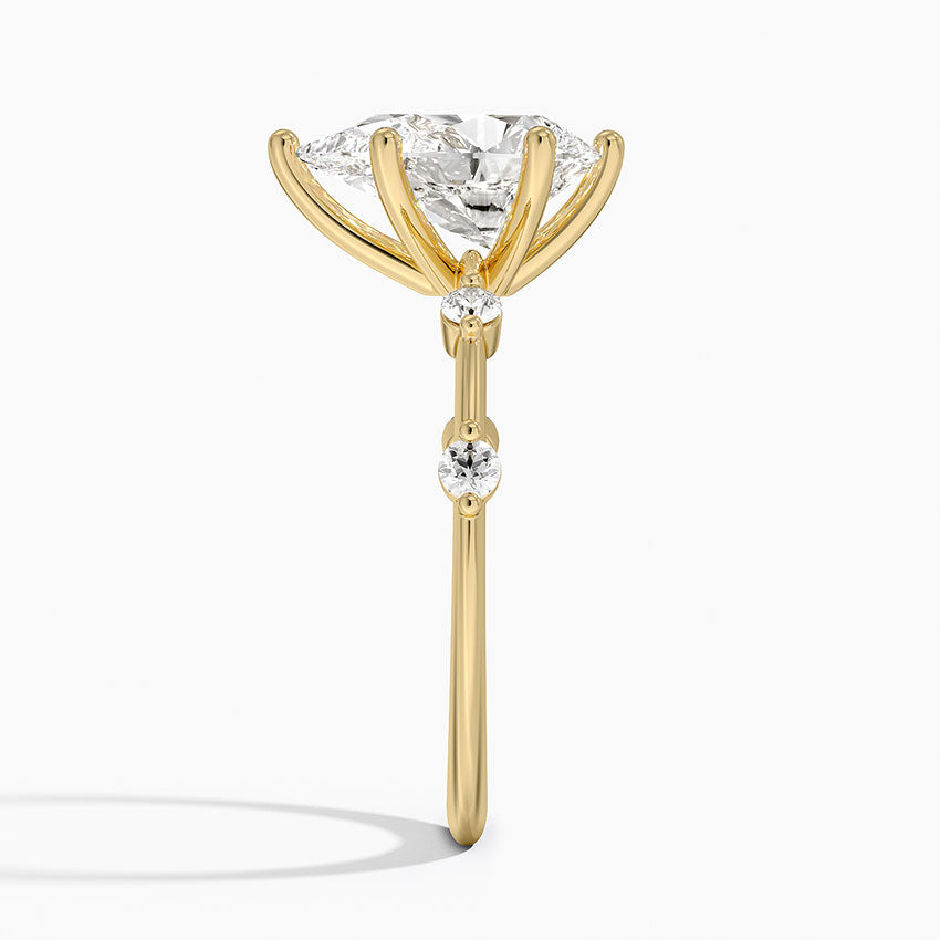 Aimee 1.4mm Diamond Ring - Pear Center Stone