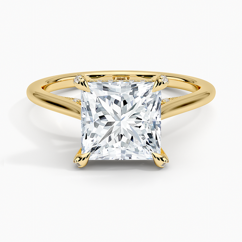 Adorned Dawn Diamond Ring - Princess Cut Center Stone