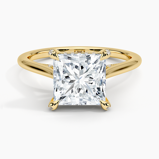 Adorned Dawn Diamond Ring - Princess Cut Center Stone