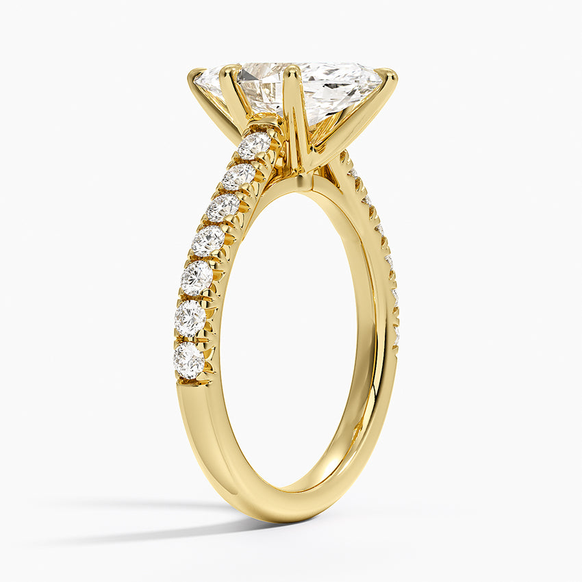 Sienna Half Coverage Diamond Ring - Marquise Center Stone