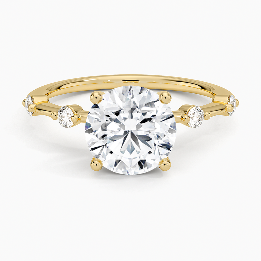 Aimee 1.4mm Diamond Ring - Round Center Stone