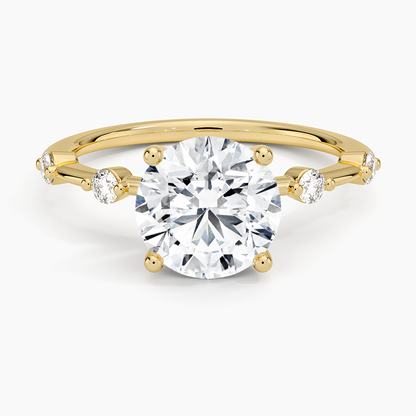 Aimee 1.4mm Diamond Ring - Round Center Stone