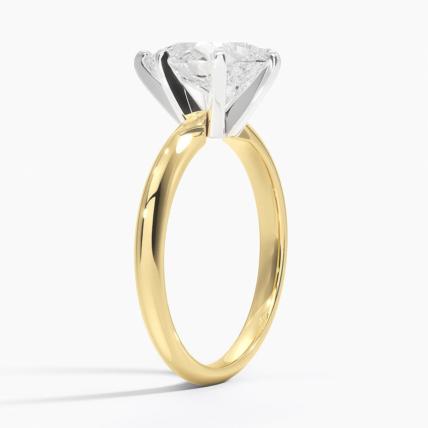 Classic Six-Prong Solitaire Ring - Pear Center Stone