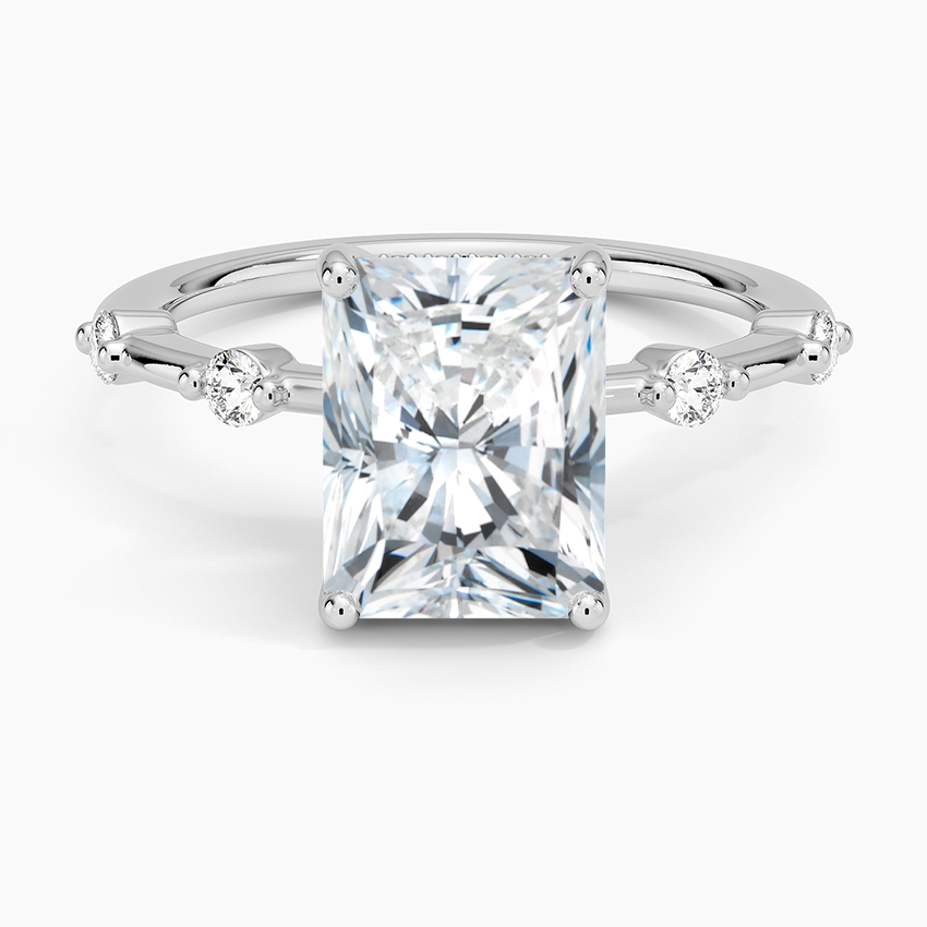 Aimee Hidden Halo Diamond Ring - Radiant Cut Center Stone