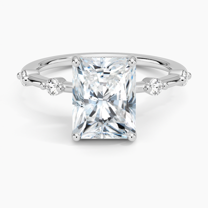 Aimee Hidden Halo Diamond Ring - Radiant Cut Center Stone