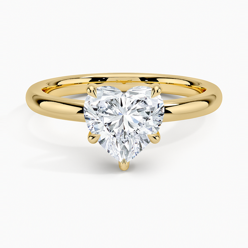 Fairmined 2mm Six-Prong Solitaire Ring - Heart Center Stone
