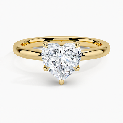 Fairmined 2mm Six-Prong Solitaire Ring - Heart Center Stone