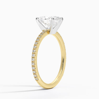 Ballad Three-Quarter Coverage Diamond Ring (1/4 ct. tw.) - Oval Center Stone