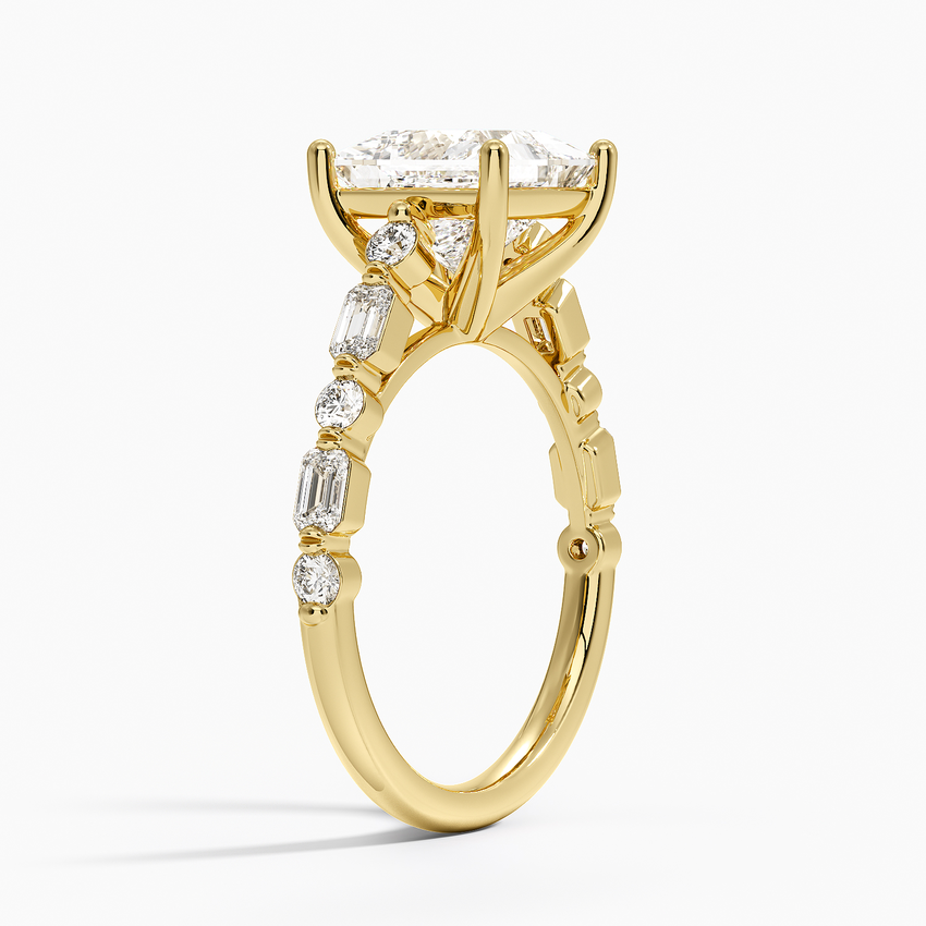 Kensington Half Coverage Diamond Ring (1/2 ct. tw.) - Princess Cut Center Stone