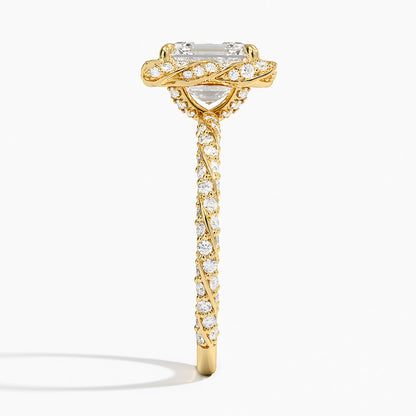 Nova Halo Diamond Ring (1/2 ct. tw.) - Asscher Cut Center Stone