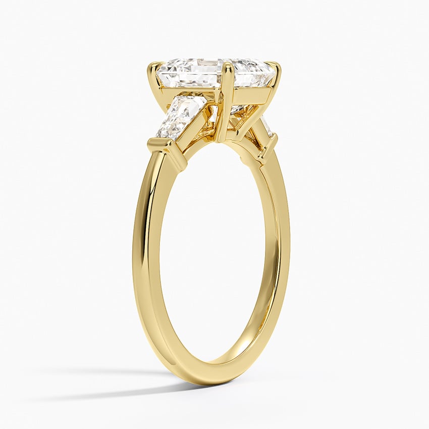 Symphony Tapered Baguette Three Stone Diamond Ring (1/2 ct. tw.) - Asscher Cut Center Stone